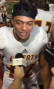 Sione Vaki was the center of attention after Liberty of Brentwood topped Pittsburg in showdown game last Friday. CalHiSports