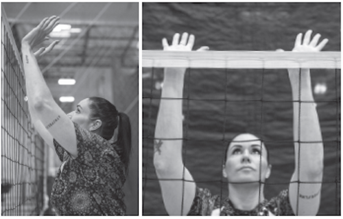 Olympic volleyball player, Lindsey Berg: To soft block, position your hands back so you can deflect the ball up.